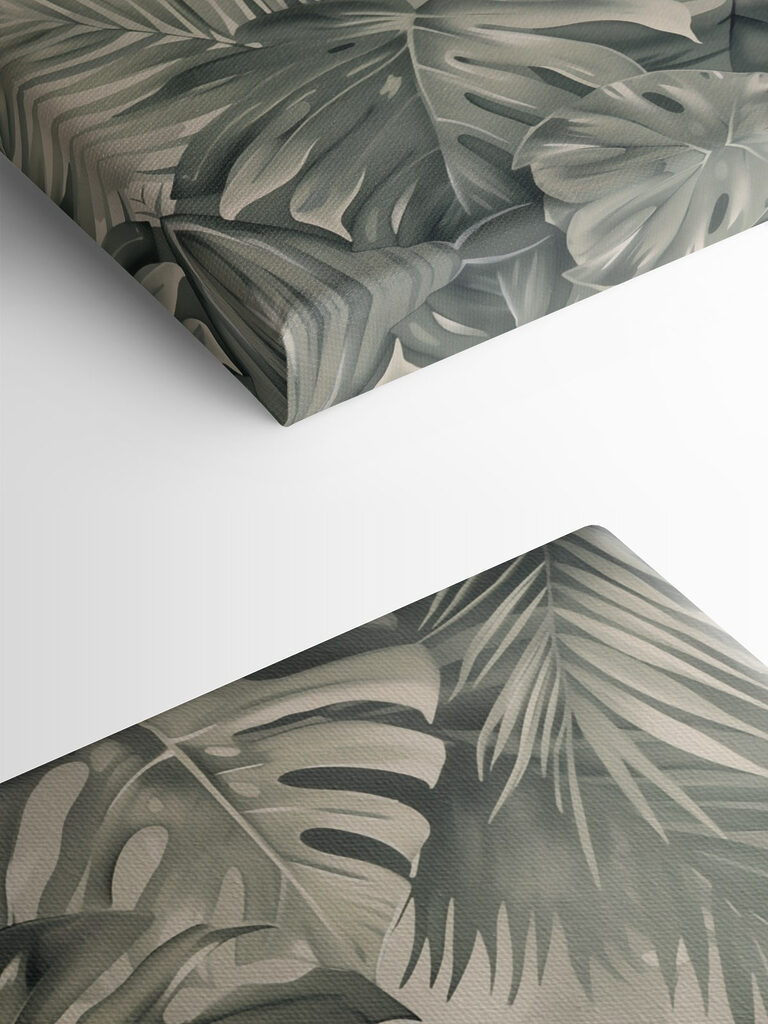 Lush green leaves in soft tones