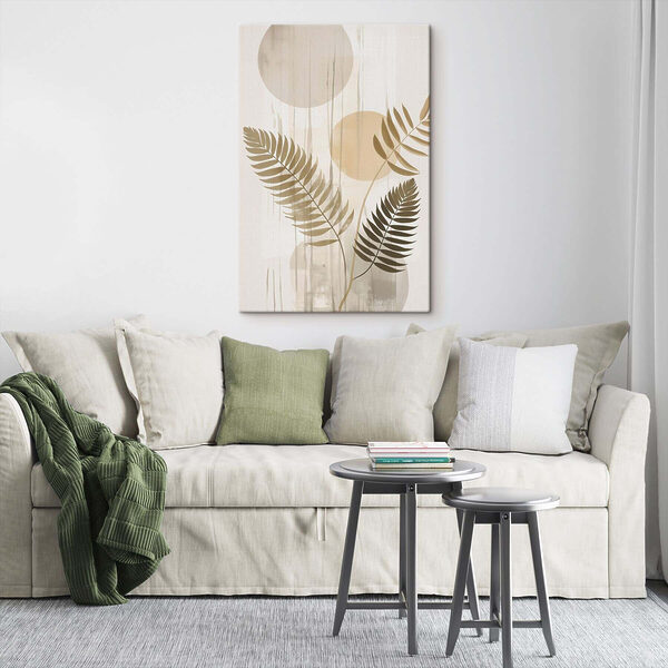 Soft foliage meets gentle abstract shapes