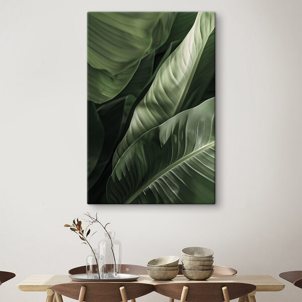 Lush green leaves in gentle light