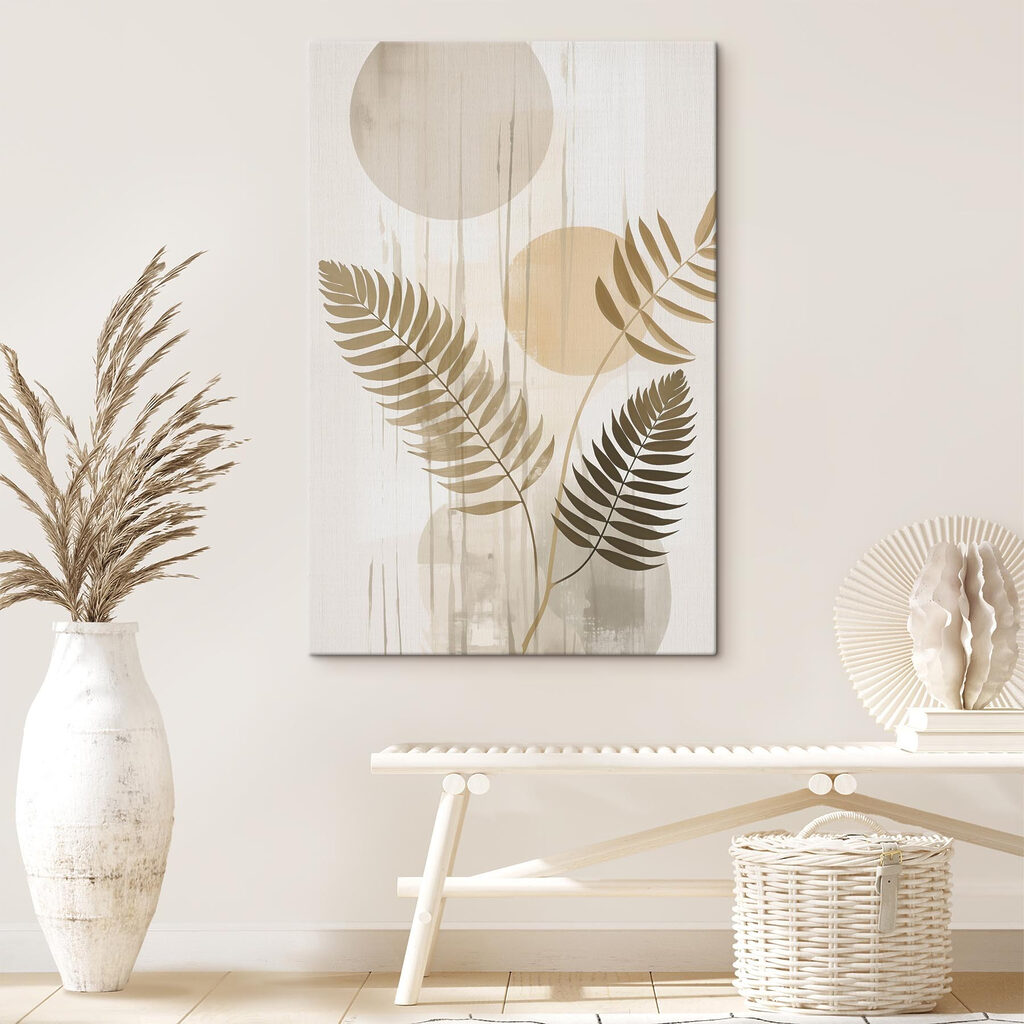 Soft foliage meets gentle abstract shapes