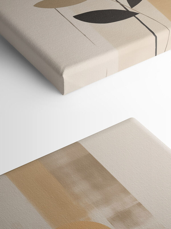 Painting of a plant with circles and leaves Painting of a plant with circles and leaves