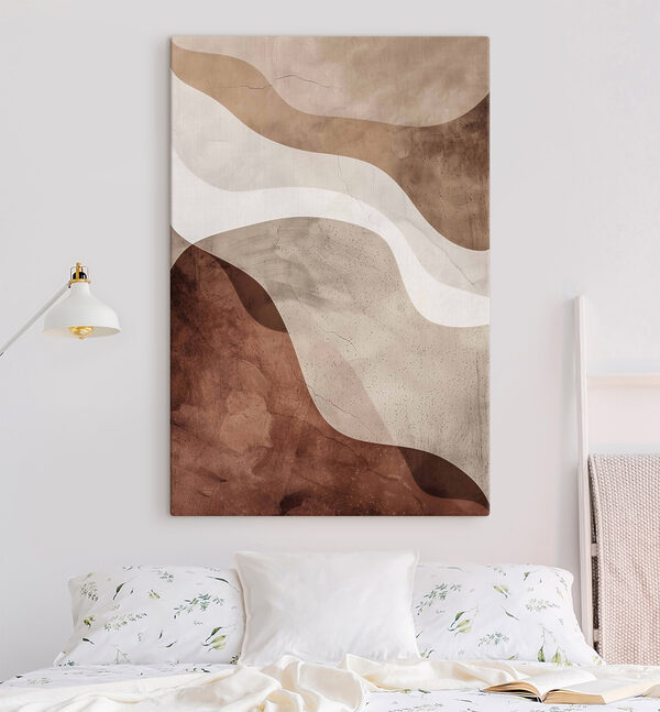 Brown and white wavy pattern