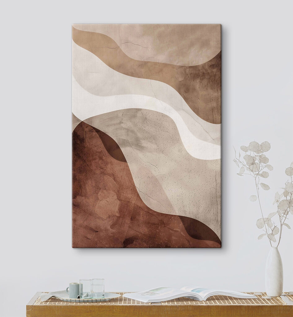 Brown and white wavy pattern
