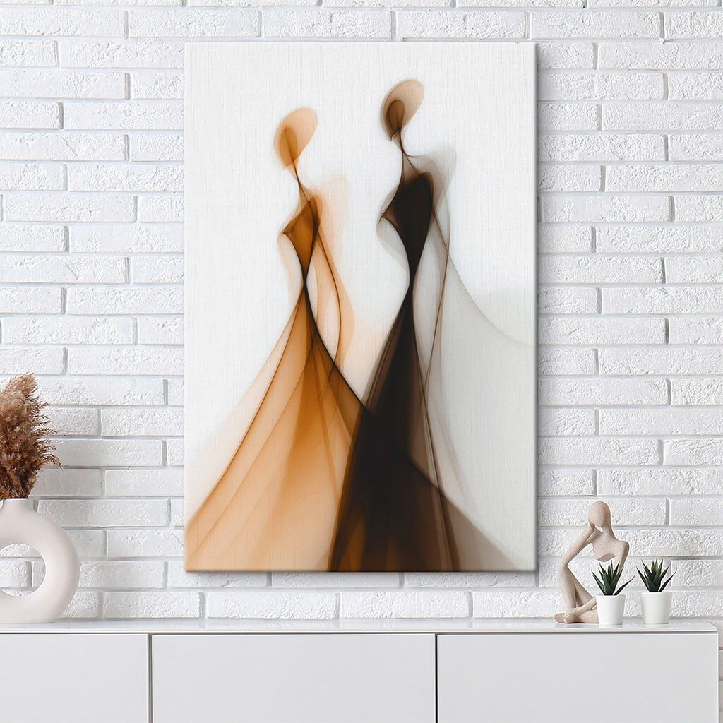 Couple of women in long dresses Couple of women in long dresses