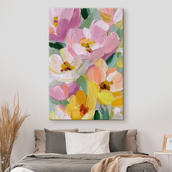 Bright blossoms in soft pastel hues Bright blossoms in soft pastel hues