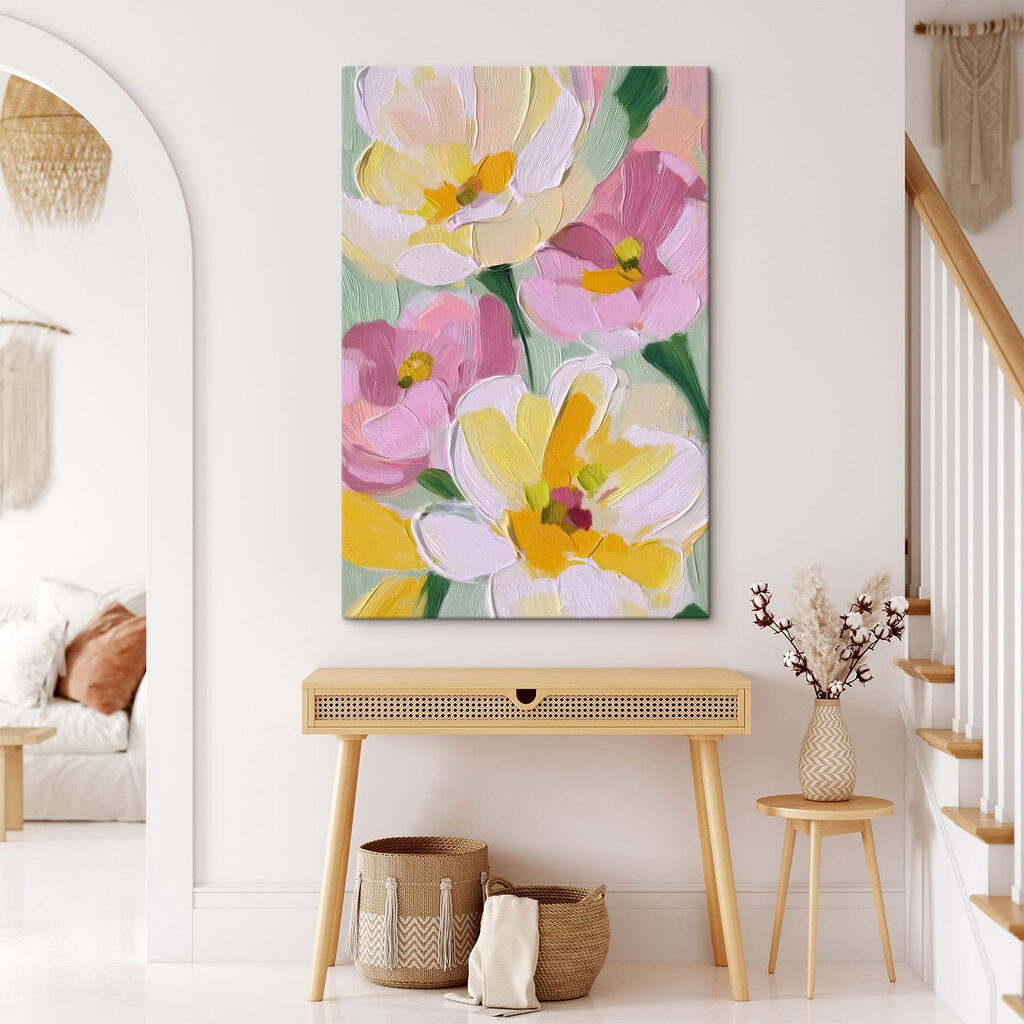 Vibrant blooms in pastel hues