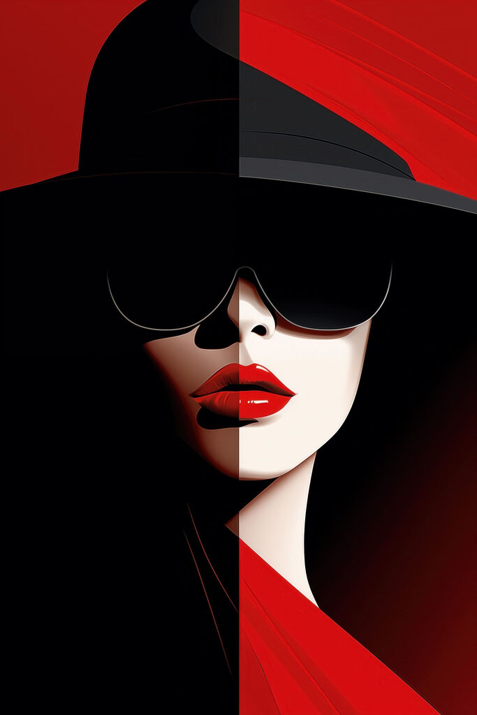 Woman wearing a hat and sunglasses