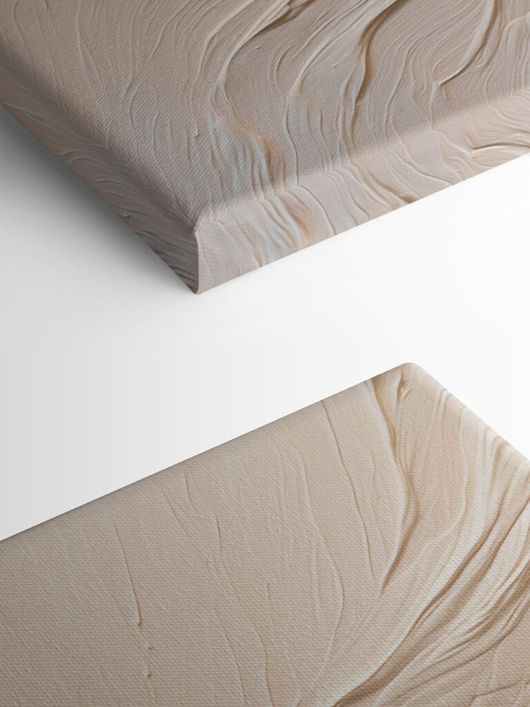 White surface with wavy lines White surface with wavy lines