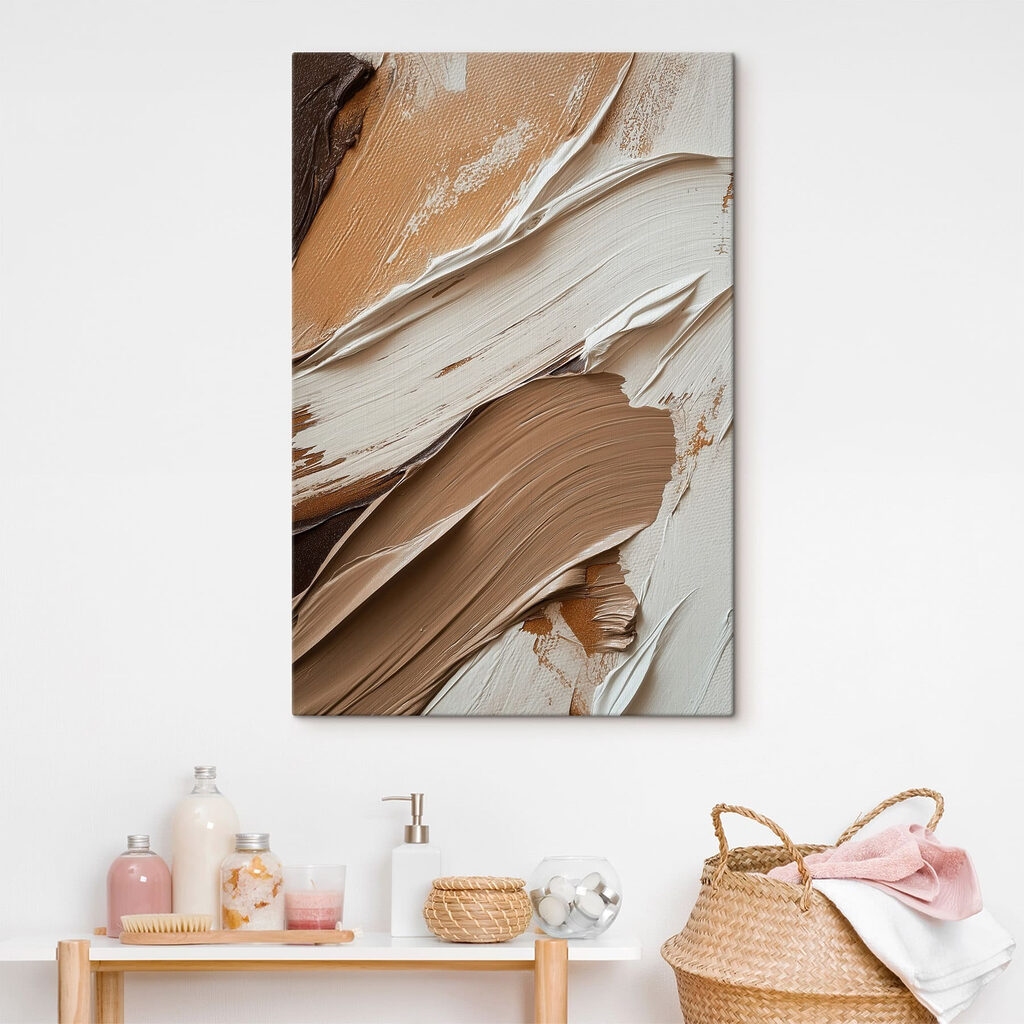 Abstract strokes in earthy tones
