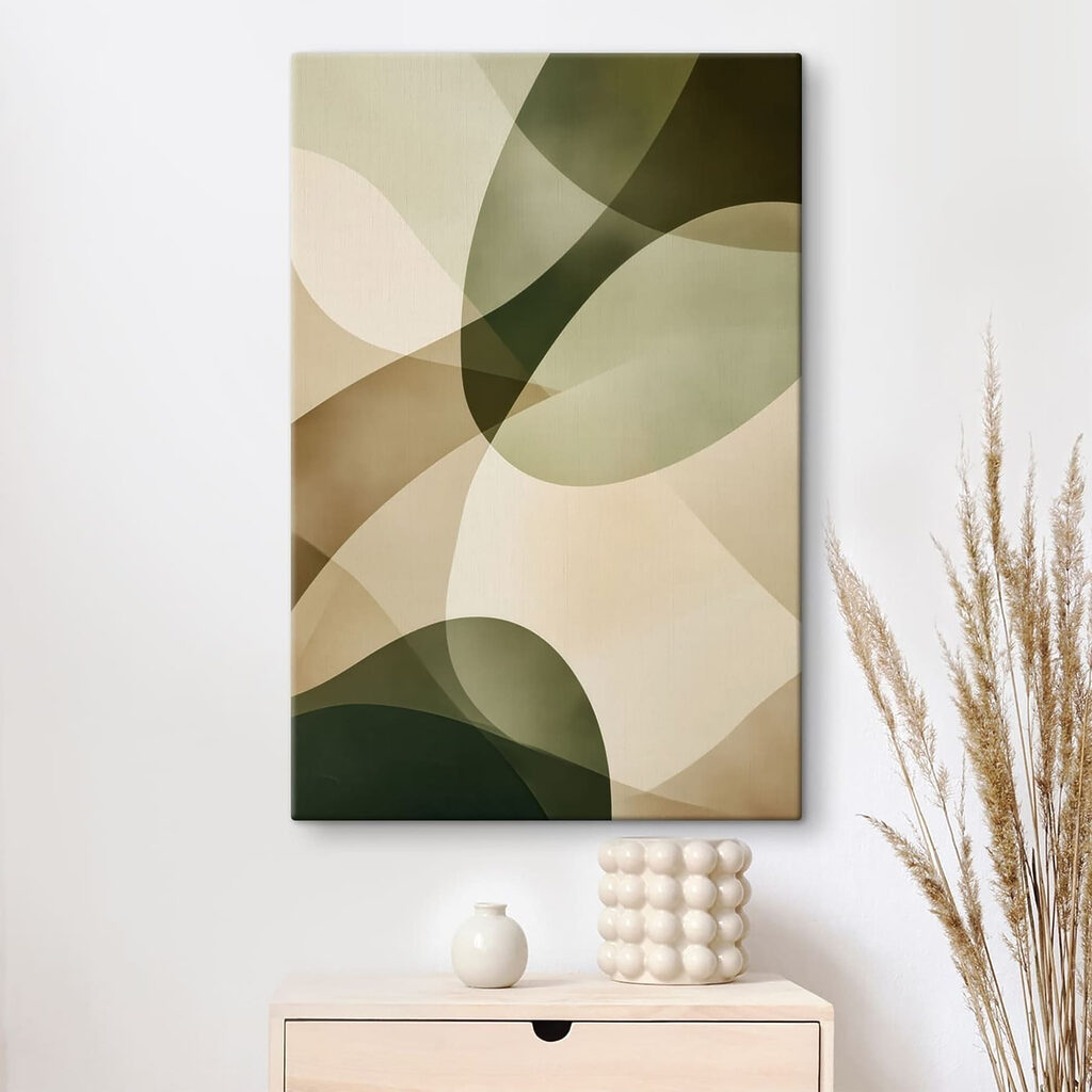 Soft curves in earth tones blend