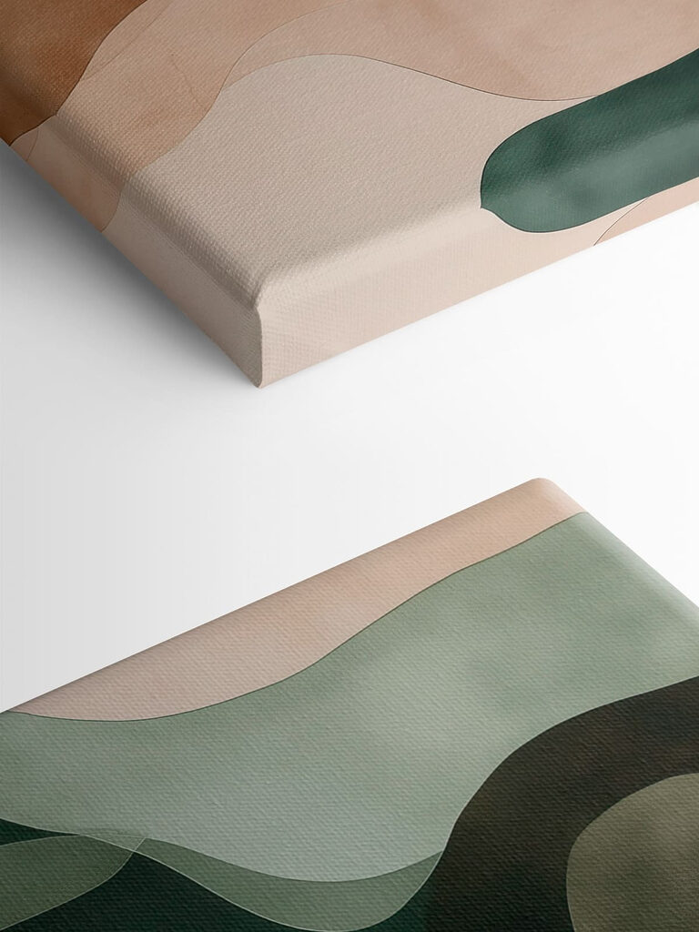 Soft, flowing waves of earth tones