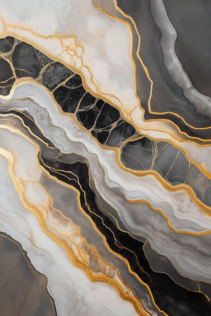 Elegant waves of black and white
