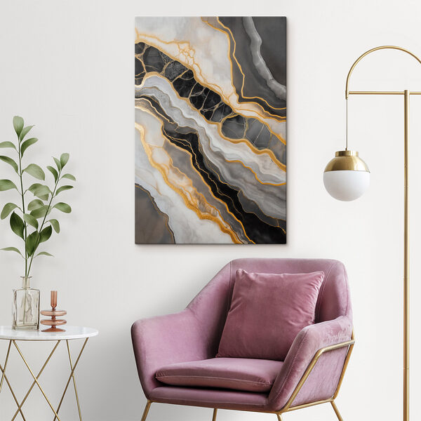 Elegant waves of black and white