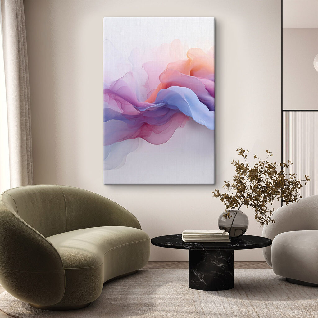 Colorful fabric in motion