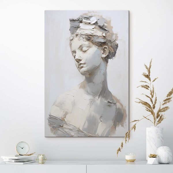 Plaster bust of a woman