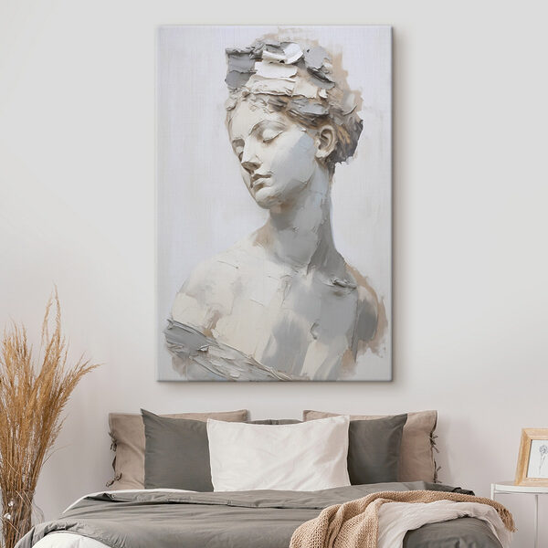 Plaster bust of a woman