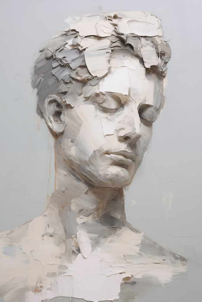 Sculpture of a man's head Sculpture of a man's head