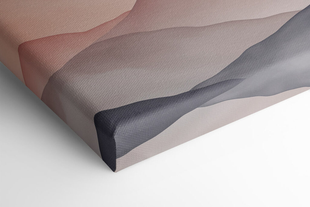 Landscape of hills with fog