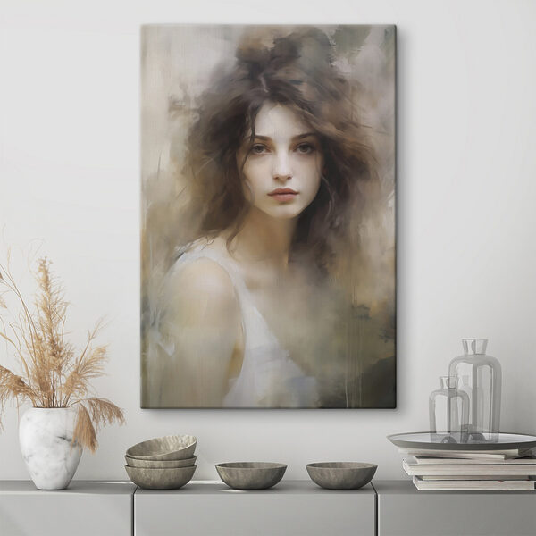 Woman with long brown hair
