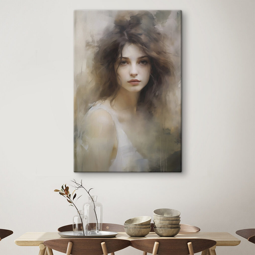 Woman with long brown hair