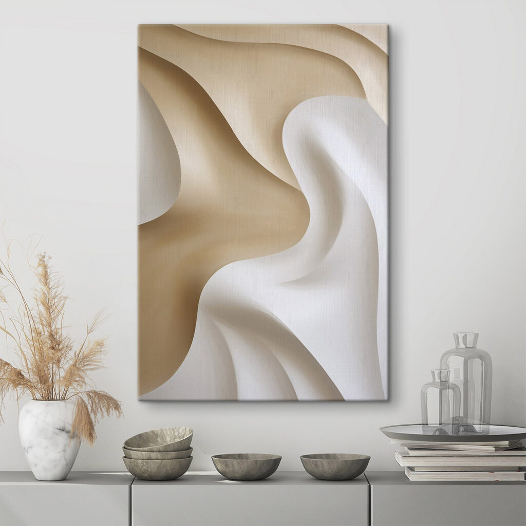 White and brown wavy fabric