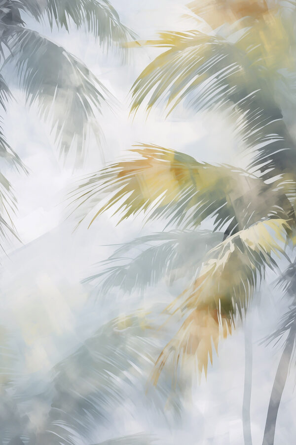 Palm trees in the sky