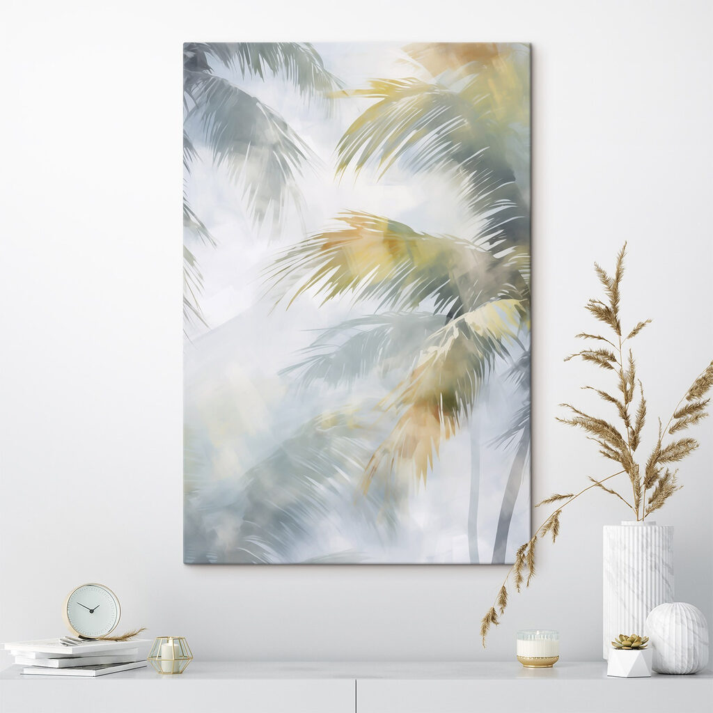 Palm trees in the sky