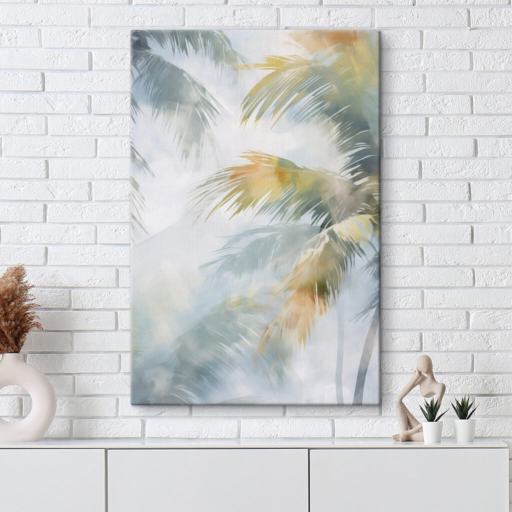 Palm trees in the sky