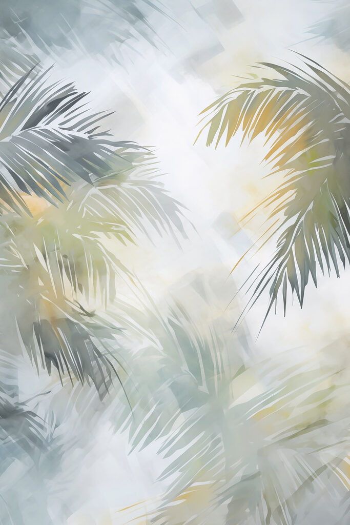 Palm trees in the sky