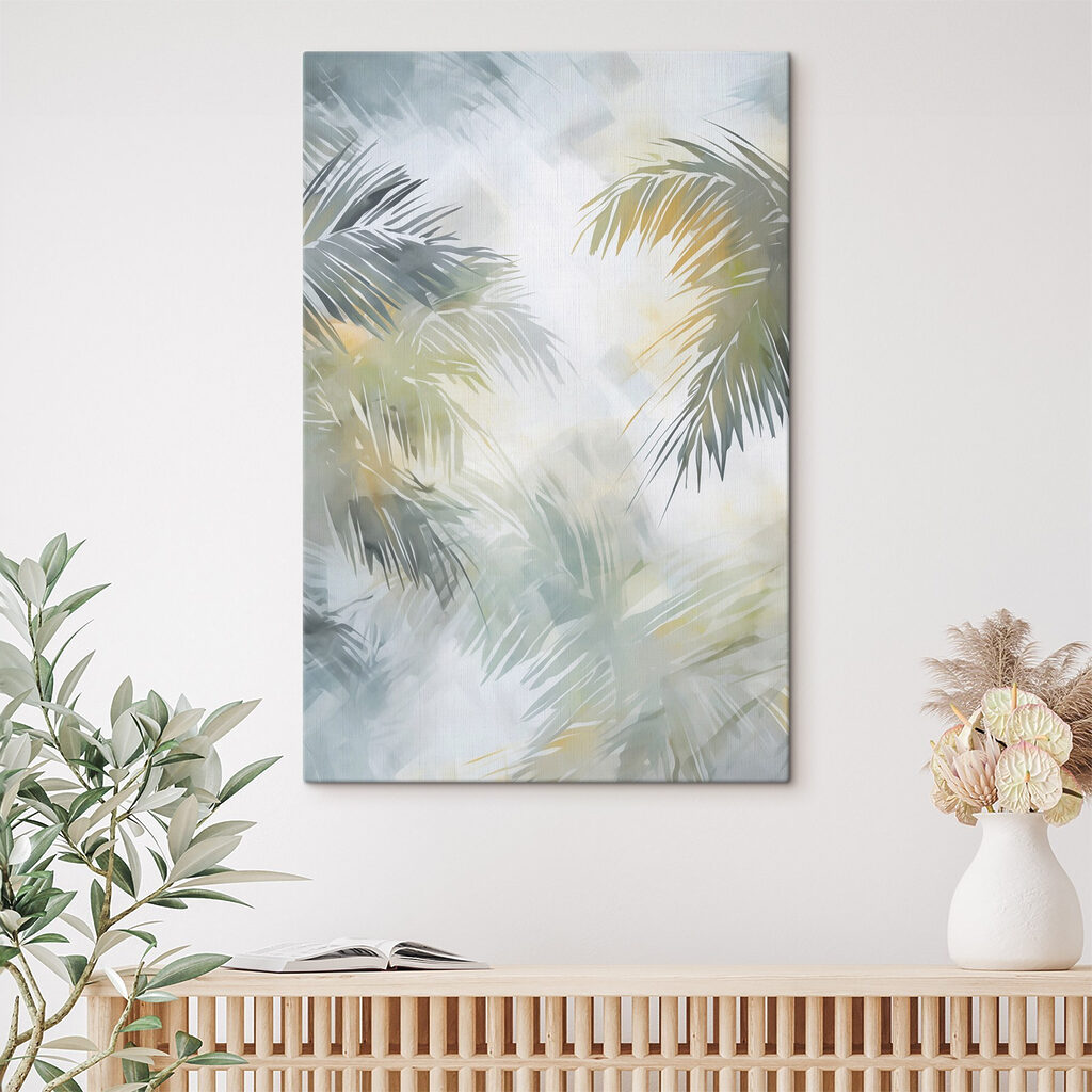 Palm trees in the sky