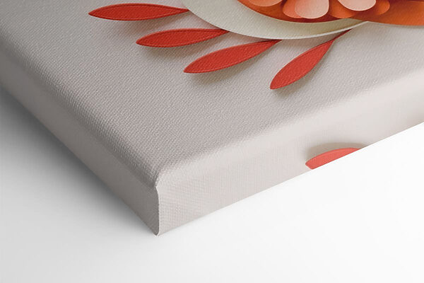Paper flowers and leaves