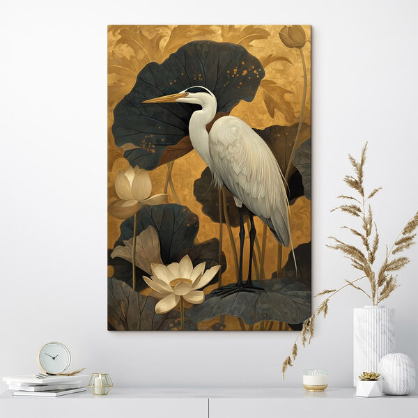 Painting of a white bird