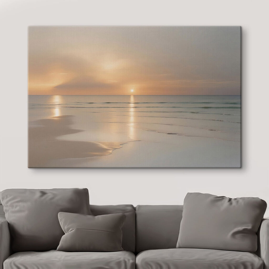 Sunset over a beach