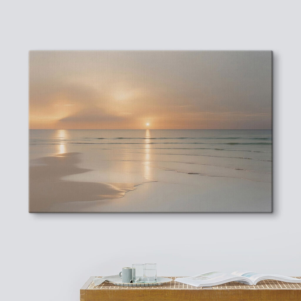 Sunset over a beach