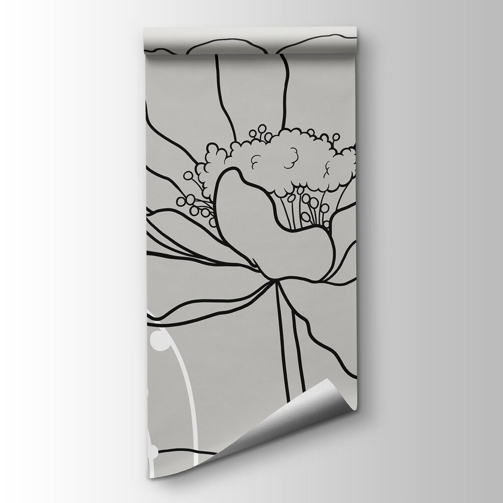 Drawing of flowers and leaves