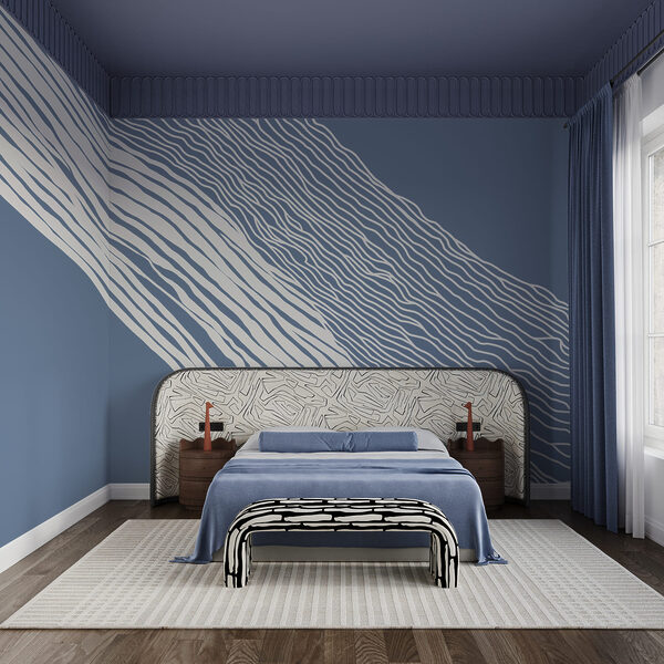 Blauer und weißer Hintergrund mit weißen Linien Blauer und weißer Hintergrund mit weißen Linien