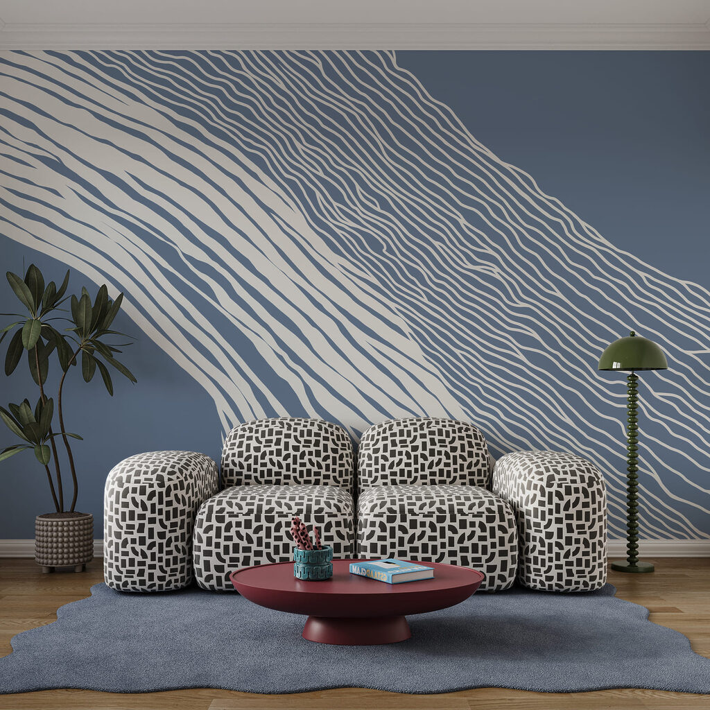 Blauer und weißer Hintergrund mit weißen Linien Blauer und weißer Hintergrund mit weißen Linien