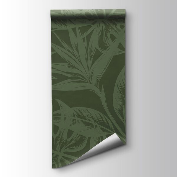 Green background with leaves Green background with leaves