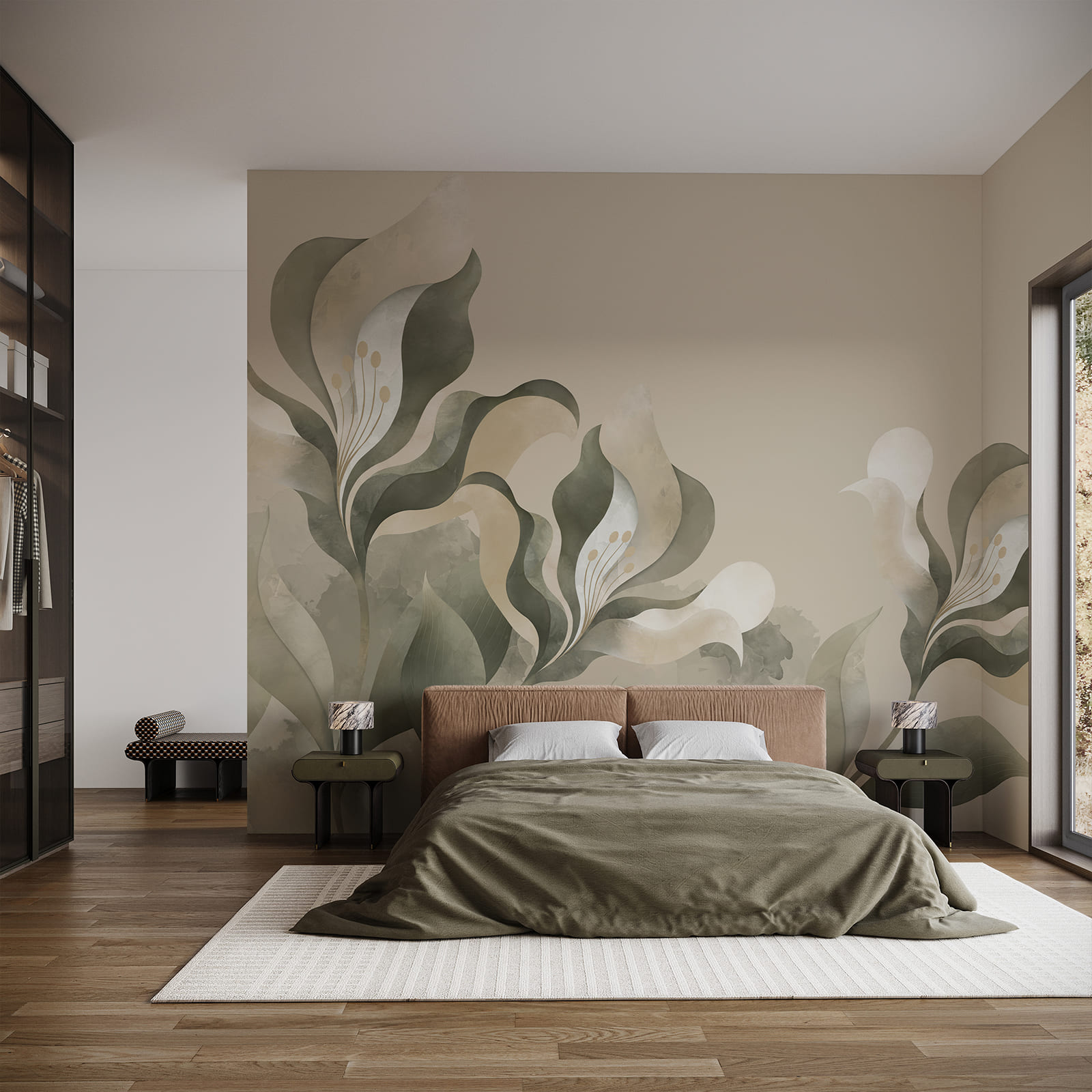 Zarte Blumenmotive vor einem sanften Hintergrund Zarte Blumenmotive vor einem sanften Hintergrund