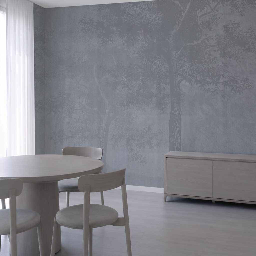 Grauer Hintergrund mit Bäumen Grauer Hintergrund mit Bäumen
