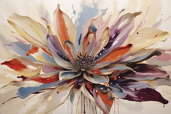 Painting of a flower Painting of a flower
