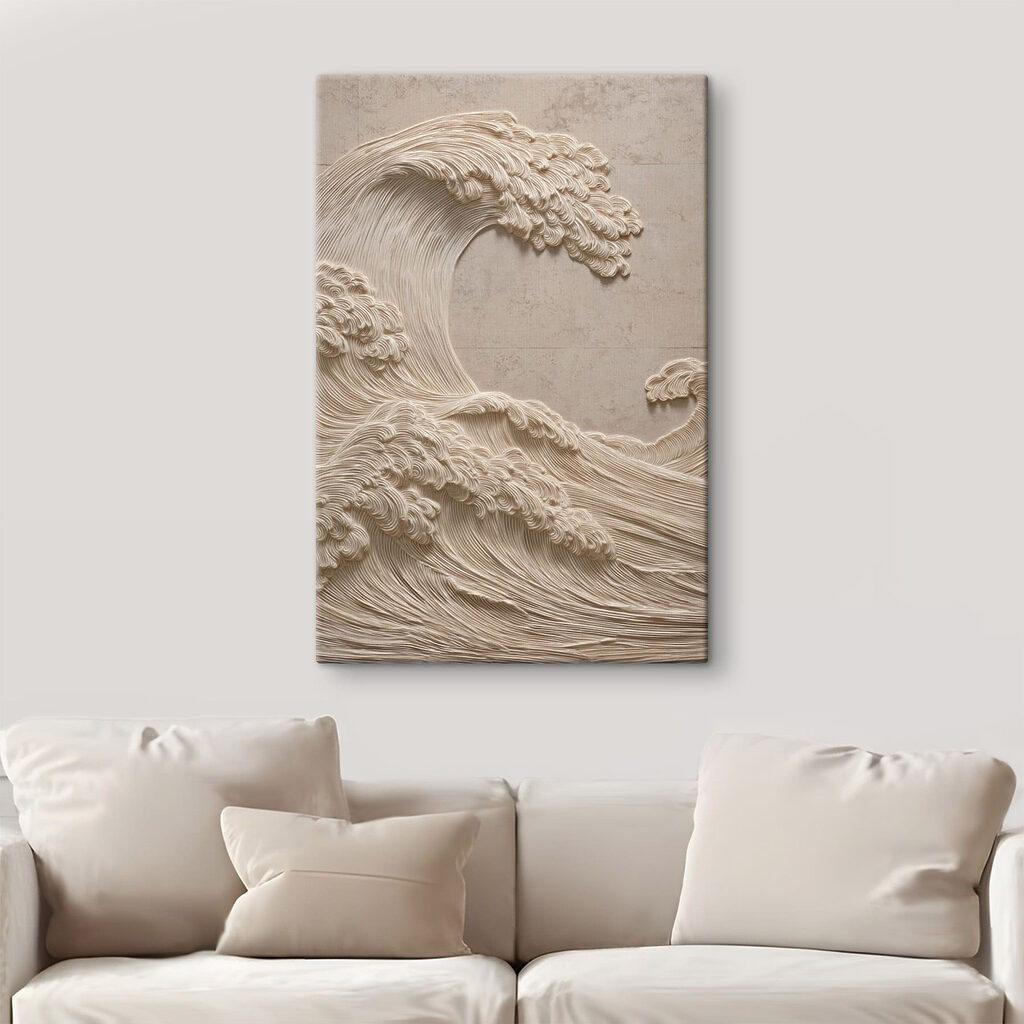 White fabric with waves