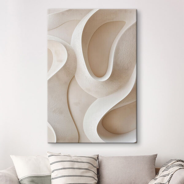 White wall with curved lines White wall with curved lines