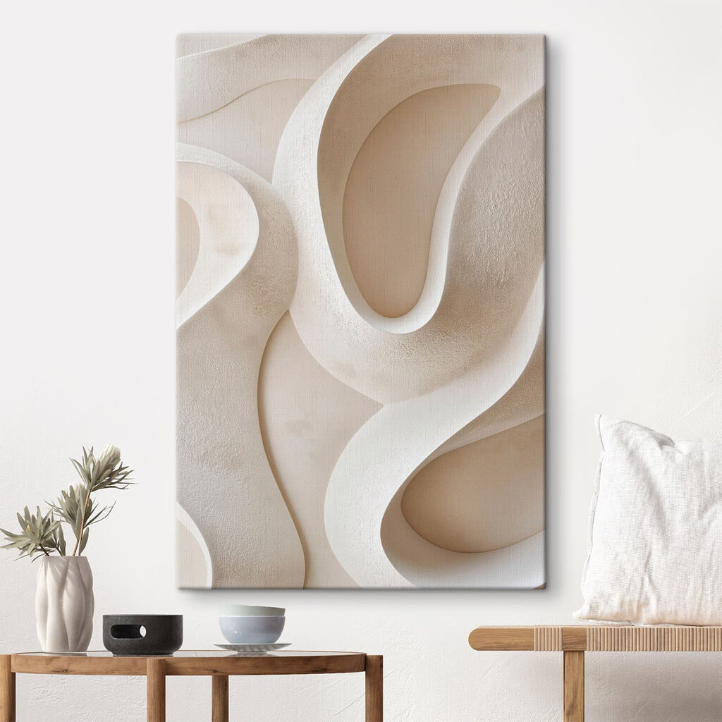 White wall with curved lines White wall with curved lines