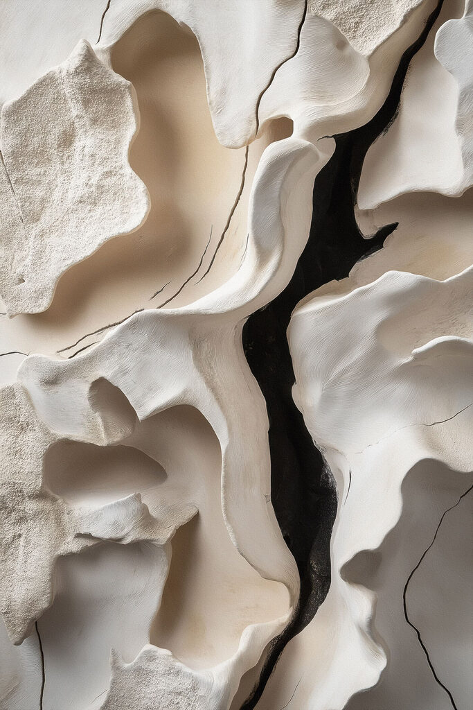 White rock with black line White rock with black line