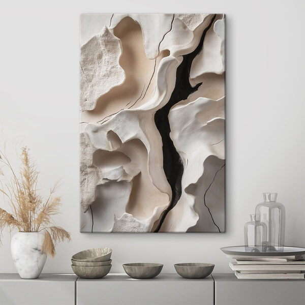 White rock with black line White rock with black line