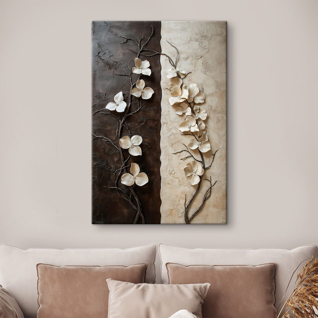 Gentle blooms on contrasting backgrounds Gentle blooms on contrasting backgrounds