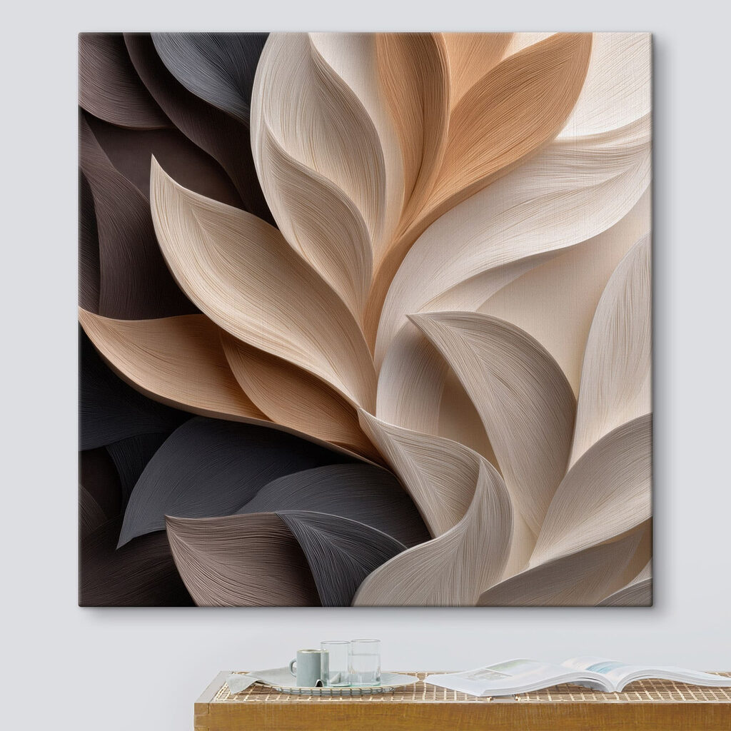 Flowing leaves in natural tones Flowing leaves in natural tones