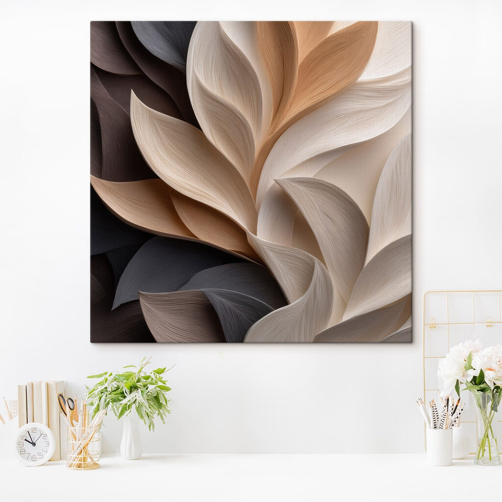 Flowing leaves in natural tones Flowing leaves in natural tones