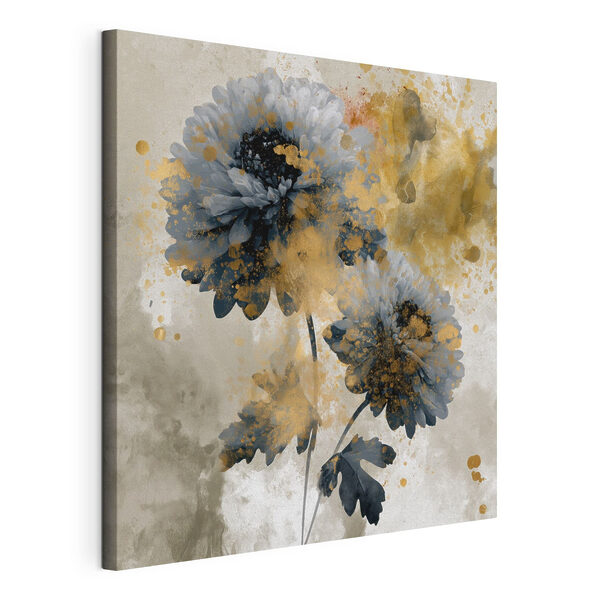 Wandbilder Wandbilder - Elegantes Blumenmuster in leuchtenden Farbtönen (Artikelnummer: s49693)